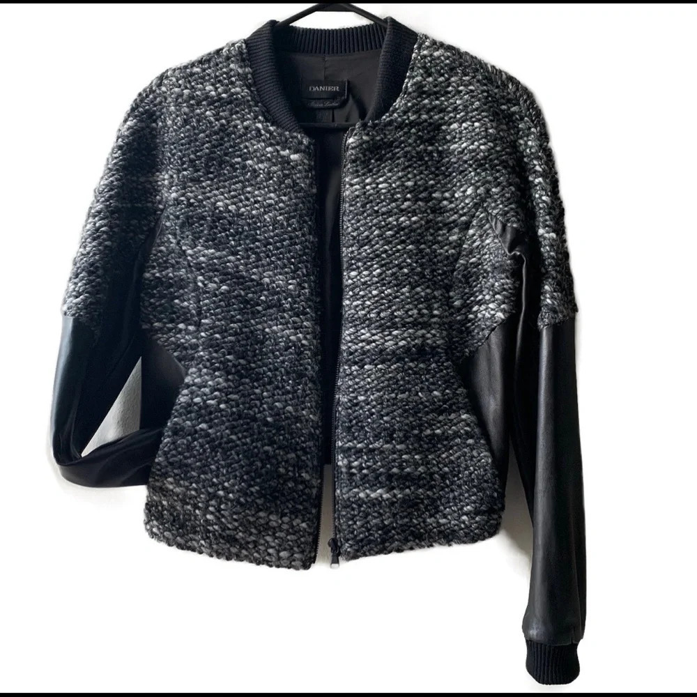 Danier Women's Wool Leather Bomber Jacket size XS